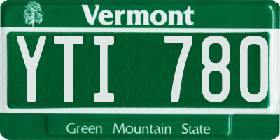 VT license plate YTI780