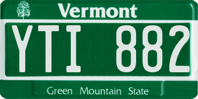 VT license plate YTI882