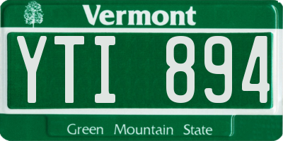 VT license plate YTI894