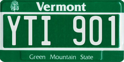 VT license plate YTI901