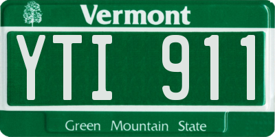 VT license plate YTI911