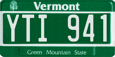VT license plate YTI941