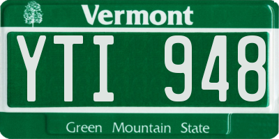 VT license plate YTI948