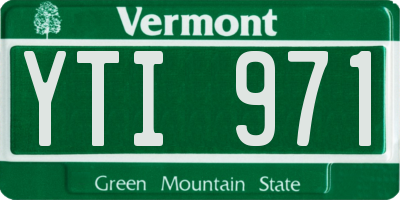 VT license plate YTI971