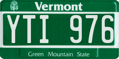 VT license plate YTI976