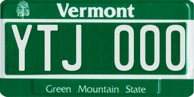 VT license plate YTJ000
