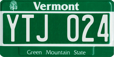 VT license plate YTJ024
