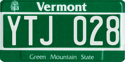 VT license plate YTJ028