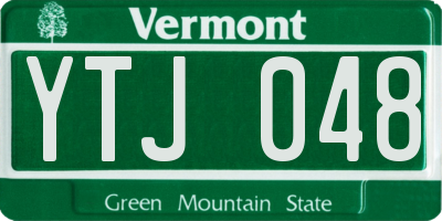 VT license plate YTJ048