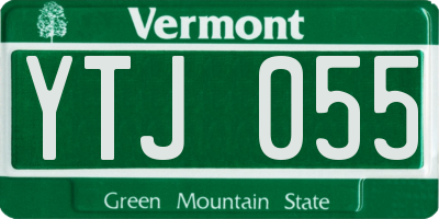 VT license plate YTJ055