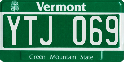 VT license plate YTJ069