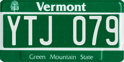 VT license plate YTJ079