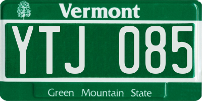 VT license plate YTJ085