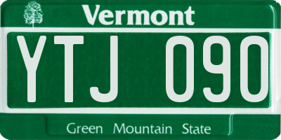 VT license plate YTJ090