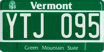 VT license plate YTJ095