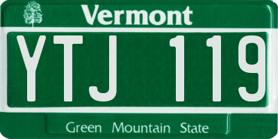VT license plate YTJ119