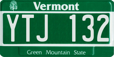 VT license plate YTJ132