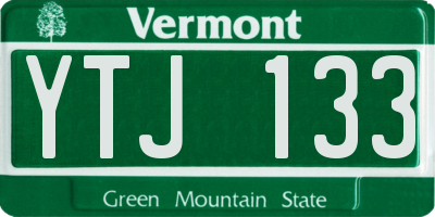 VT license plate YTJ133