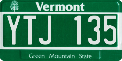 VT license plate YTJ135