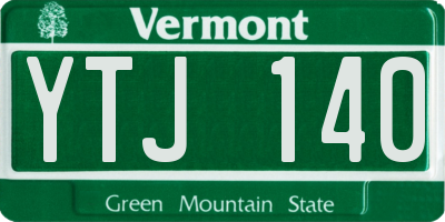 VT license plate YTJ140