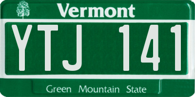 VT license plate YTJ141