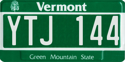 VT license plate YTJ144
