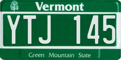 VT license plate YTJ145