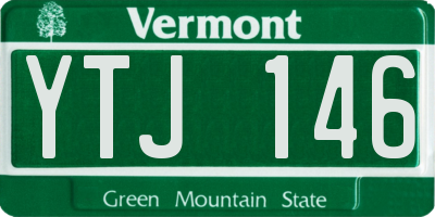 VT license plate YTJ146
