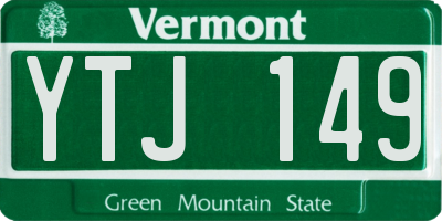 VT license plate YTJ149
