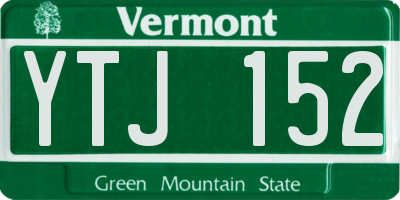 VT license plate YTJ152