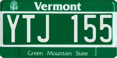 VT license plate YTJ155