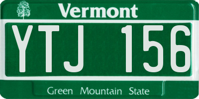 VT license plate YTJ156