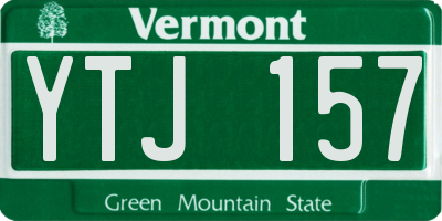 VT license plate YTJ157