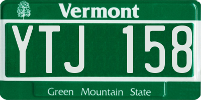 VT license plate YTJ158