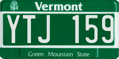 VT license plate YTJ159