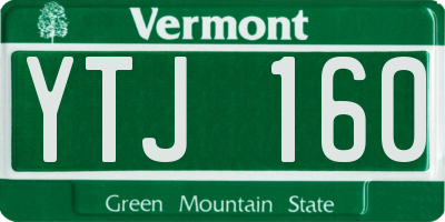 VT license plate YTJ160