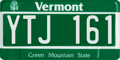 VT license plate YTJ161