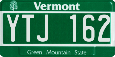 VT license plate YTJ162