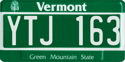 VT license plate YTJ163