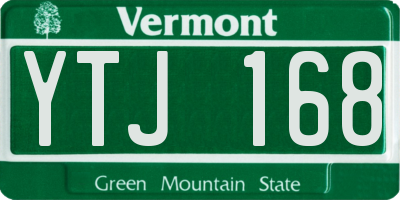 VT license plate YTJ168