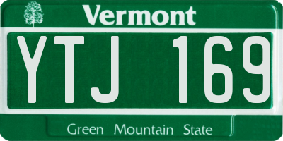 VT license plate YTJ169
