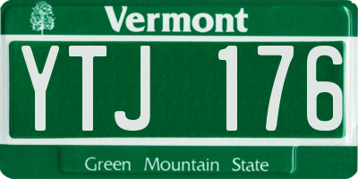 VT license plate YTJ176