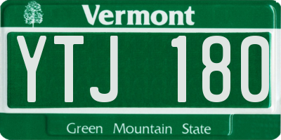 VT license plate YTJ180