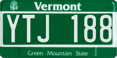 VT license plate YTJ188