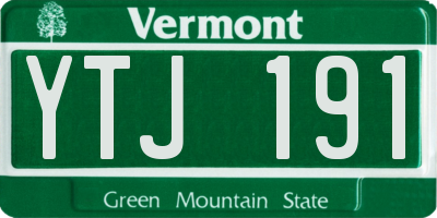 VT license plate YTJ191