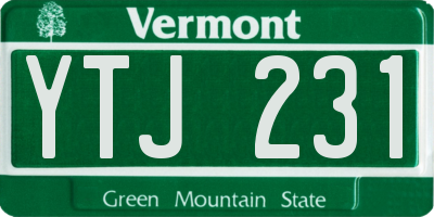 VT license plate YTJ231