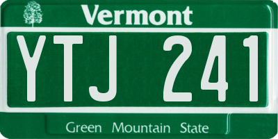 VT license plate YTJ241