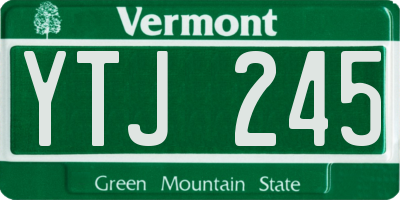 VT license plate YTJ245