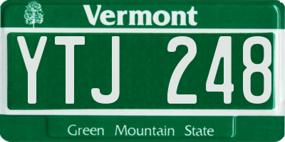 VT license plate YTJ248
