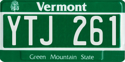 VT license plate YTJ261
